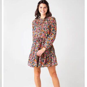 TROVATA Birds of Paradis Woman’s Abigail Short Dress in Vintage Floral XS